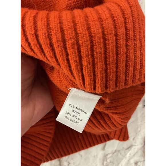 Banana Republic Italian Merino Wool Quarter-Zip Sweater Preppy Large Men's - Picture 5 of 7